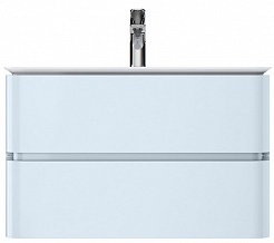 Am.Pm Тумба с раковиной Sensation 80 светло-голубой, глянцевая – фотография-1